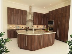 Contemporary Kitchen Granite Backsplash